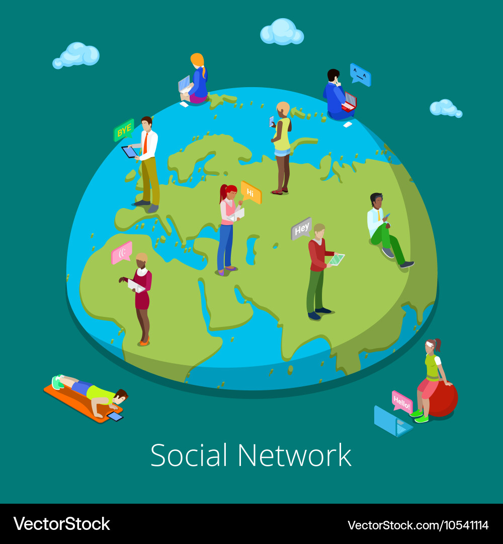 Global Communication Network Vector Image