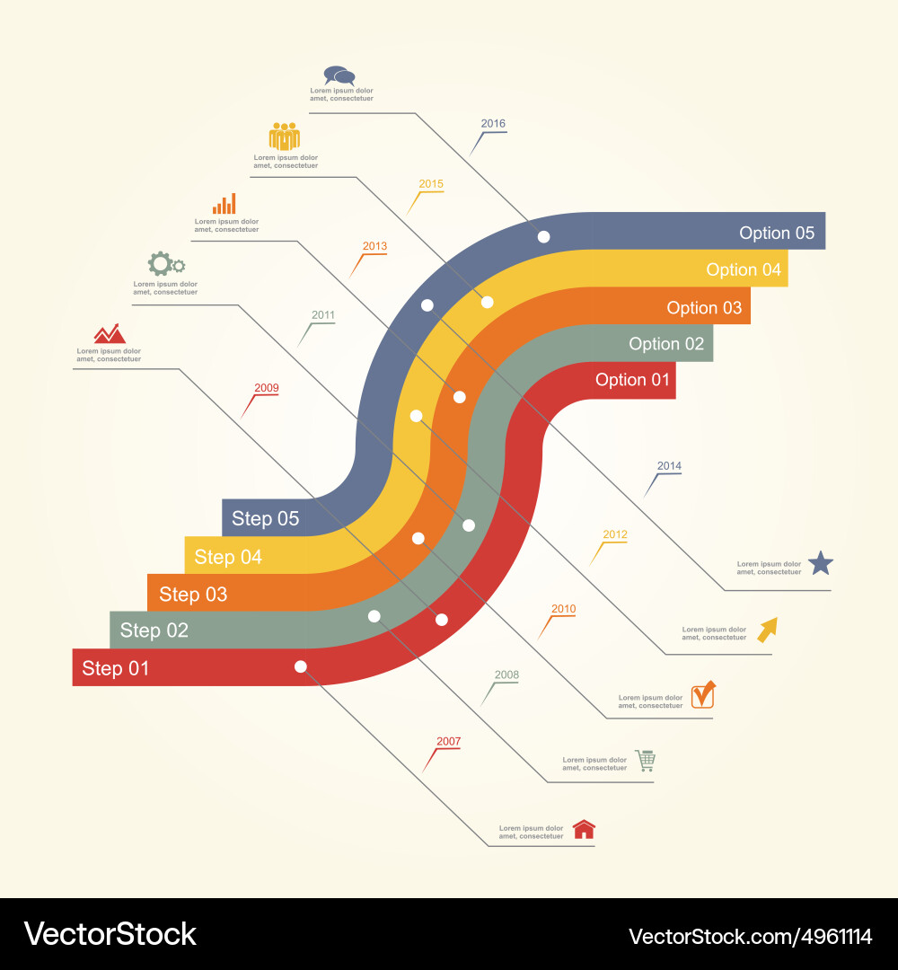 Infographic report template with lines and icons Vector Image