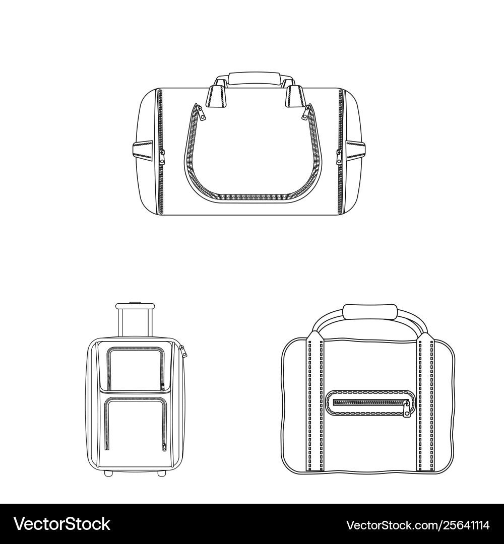 Isolated object suitcase and baggage sign Isolated object suitcase and baggage sign vector image