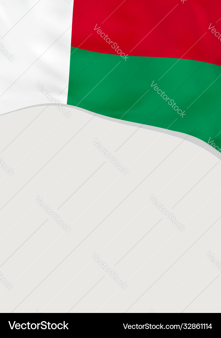 Leaflet design with flag madagascar template Vector Image
