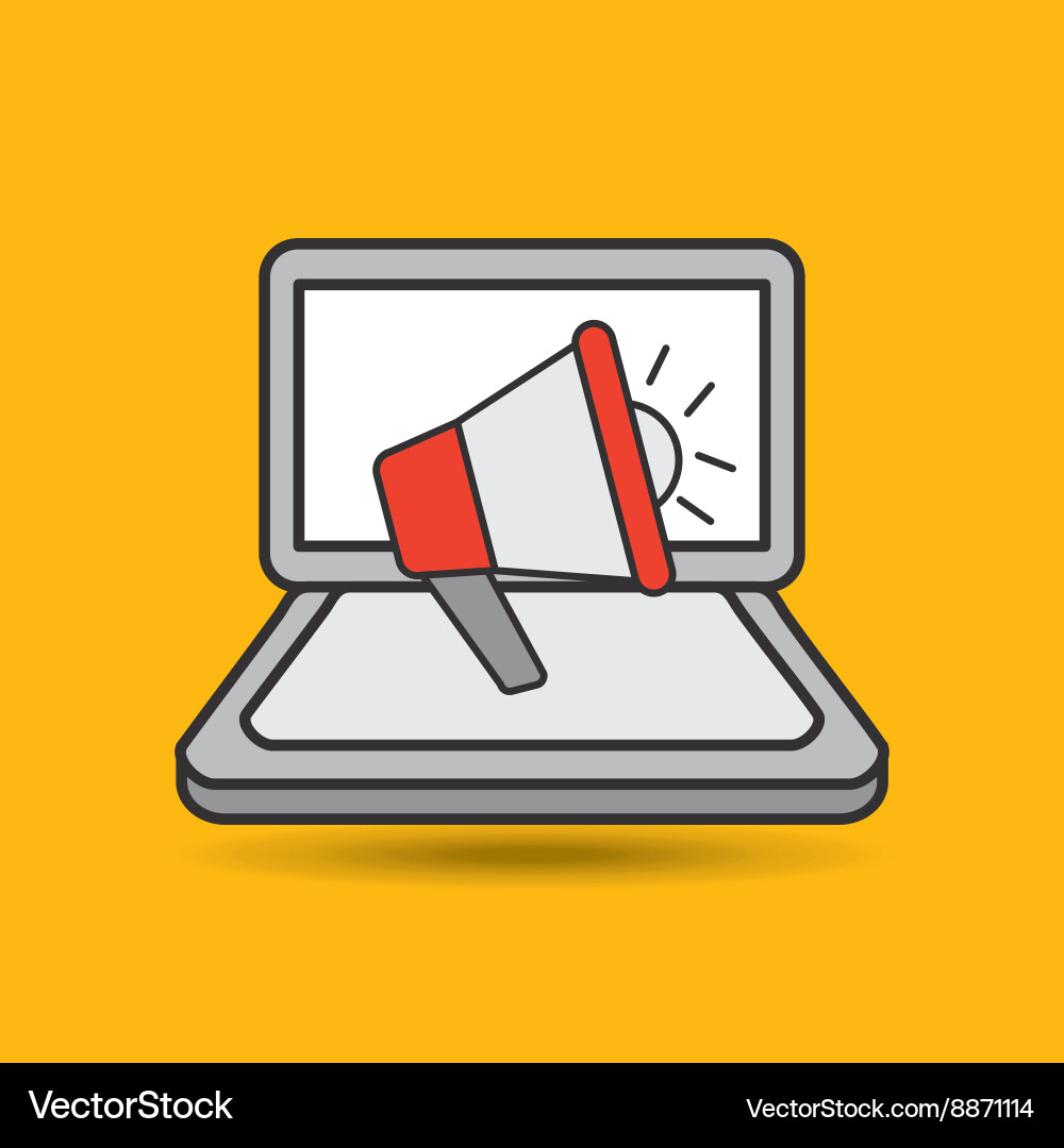 Message with megafono design vector image