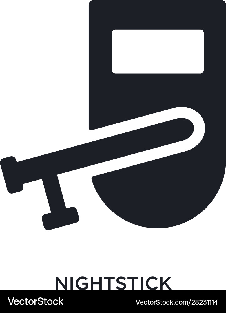 Nightstick isolated icon simple element from vector image