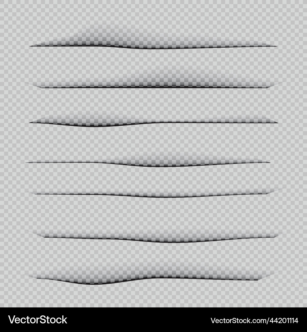 Page divider with transparent shadows isolated Page divider with transparent shadows isolated vector image