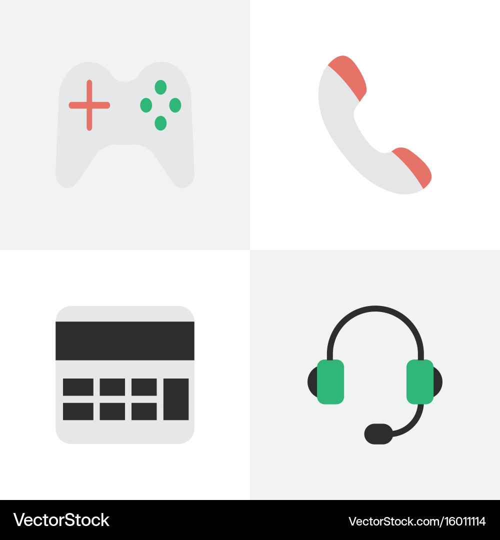 Set of simple gadget icons elements accounting Vector Image