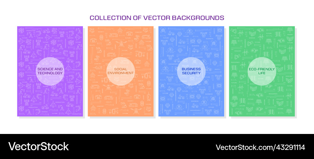 Tech Innovation Patterns - Modern & Futuristic Vector Image