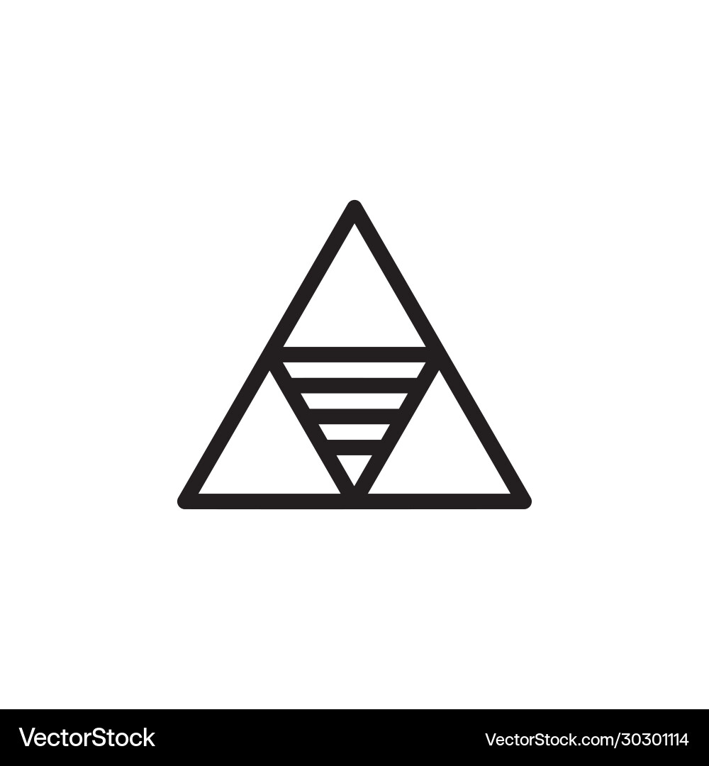 Triangle shading and mathematics icon perfect Vector Image