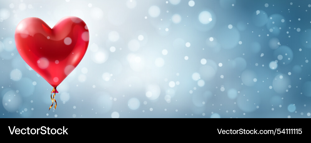 Abstract bokeh background with hearts vector image