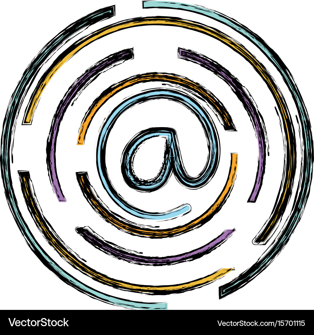 At symbol of web addres to internet connection Vector Image