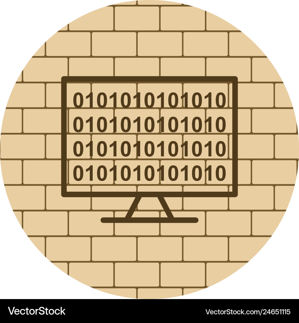 Binary code online icon vector image