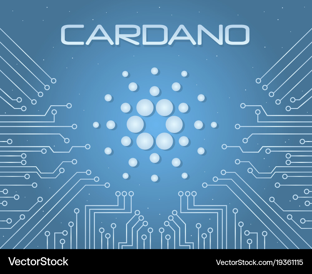 Cardano Blockchain Background vector image