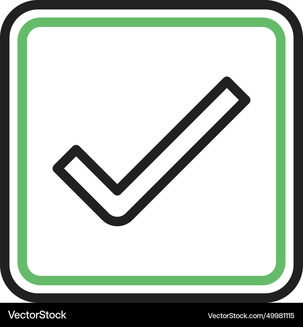 Check box with icon image Vector Image