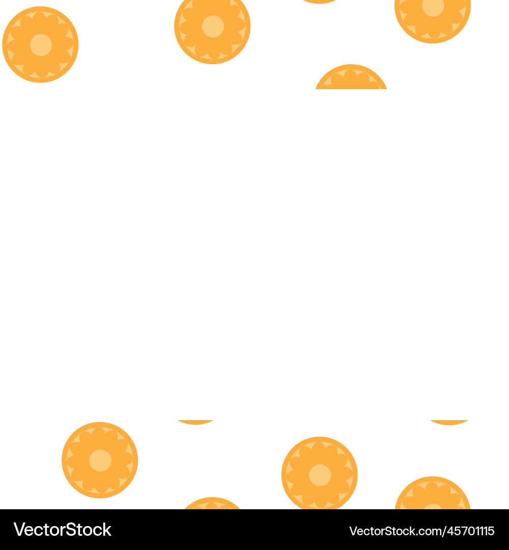 Decorative frame with fruits and space for text vector image