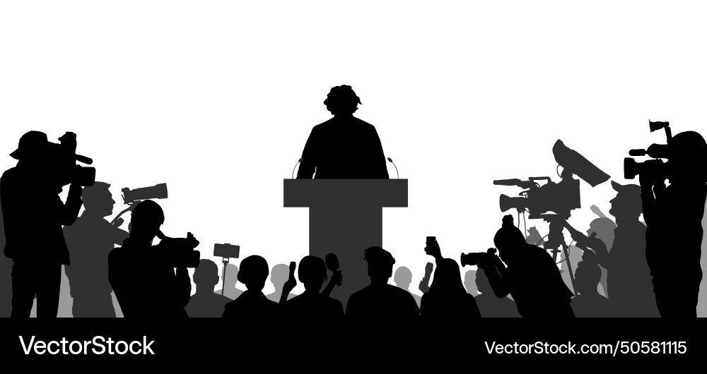 Election candidate with program Election candidate with program vector image
