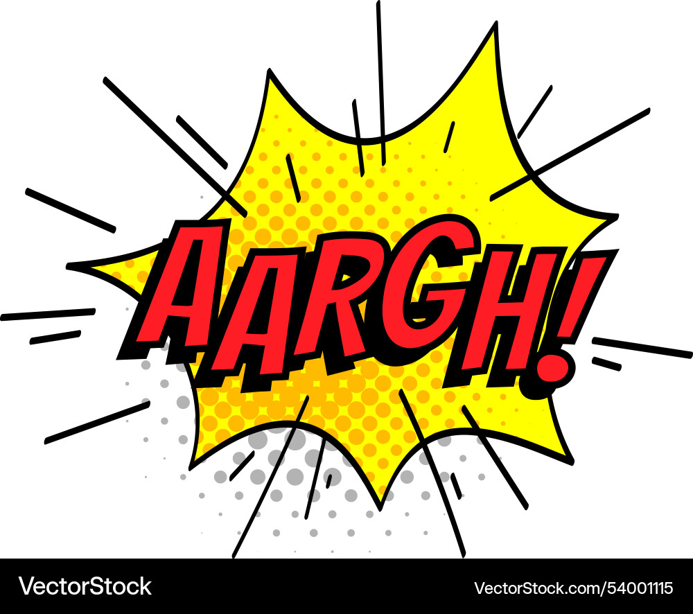 Exploding Rage Text vector image