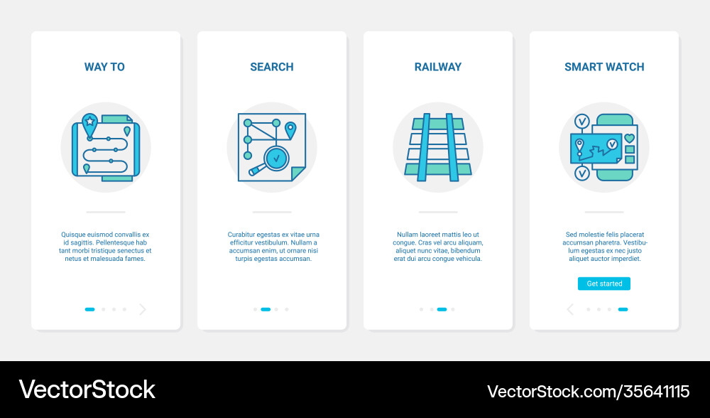Gps navigation line service for phone ux ui Gps navigation line service for phone ux ui Vector Image