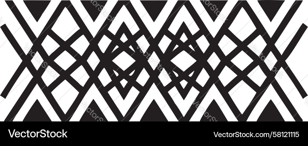 Intricate Interlocking Diamond & Triangle Pattern Vector Image