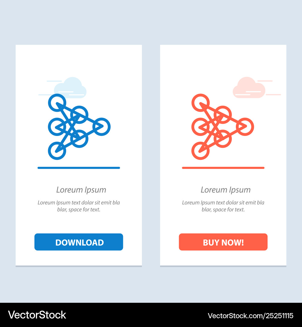 Learning deep algorithm data blue and red Learning deep algorithm data blue and red vector image