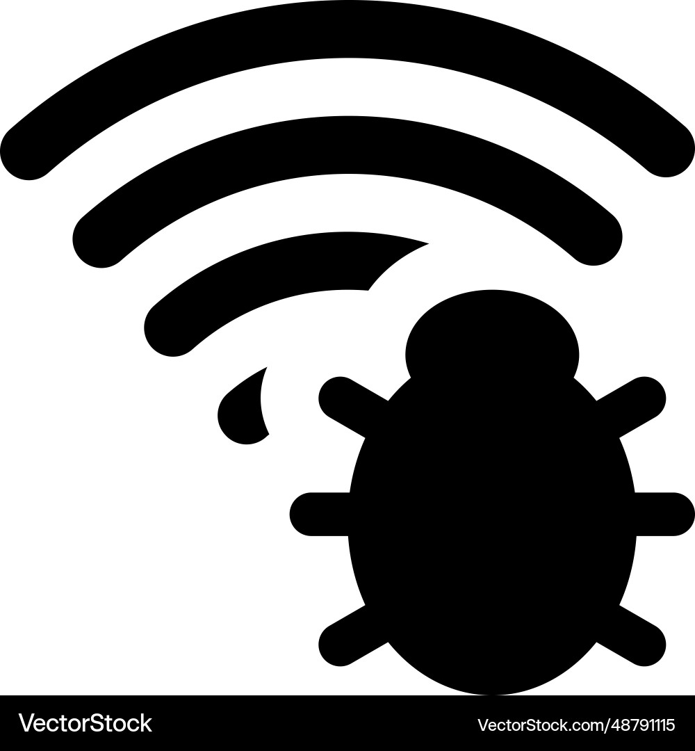 Malicious software exploiting wireless connections vector image