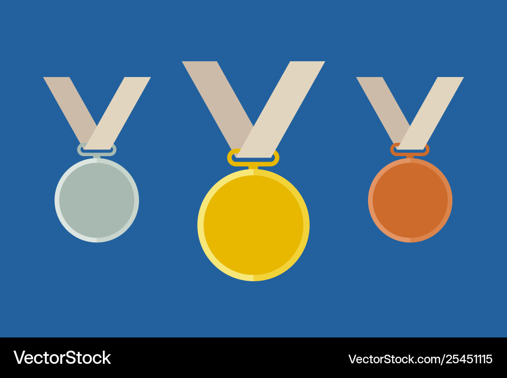 Olympische Medaillenvorlagen Olympische Medaillenvorlagen vektorbild
