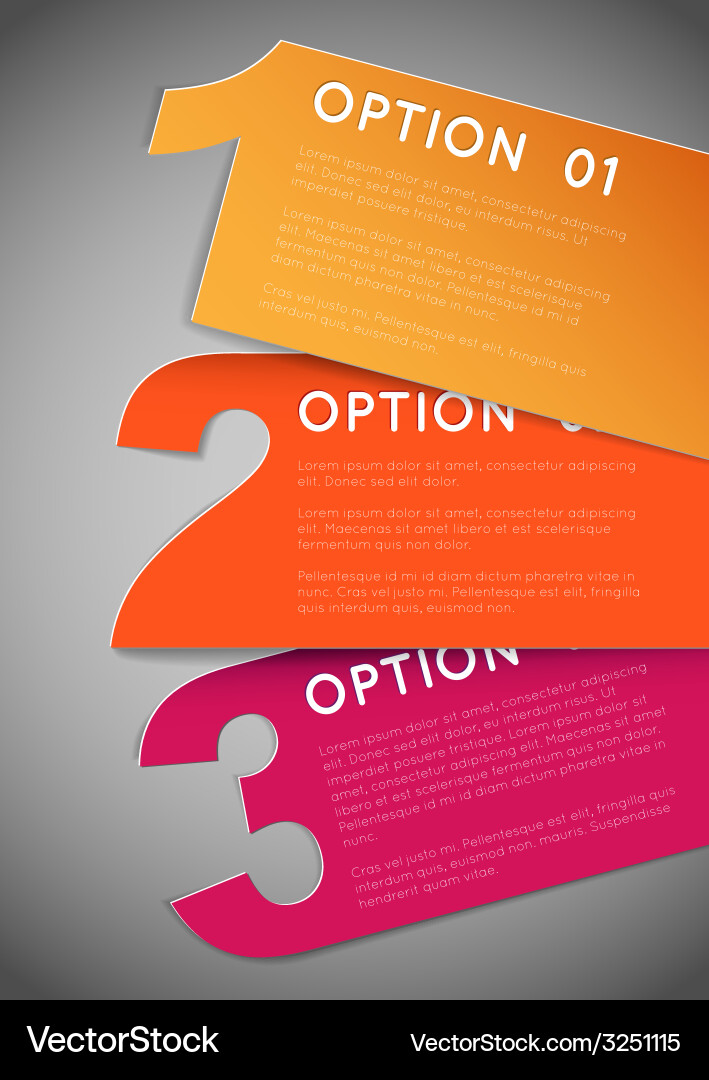 One two three - progress background vector image
