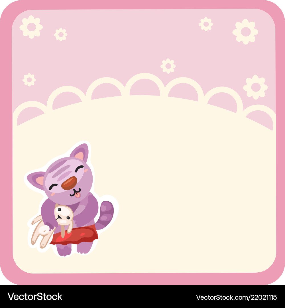 Openwork frame with space for your text cute Openwork frame with space for your text cute vector image