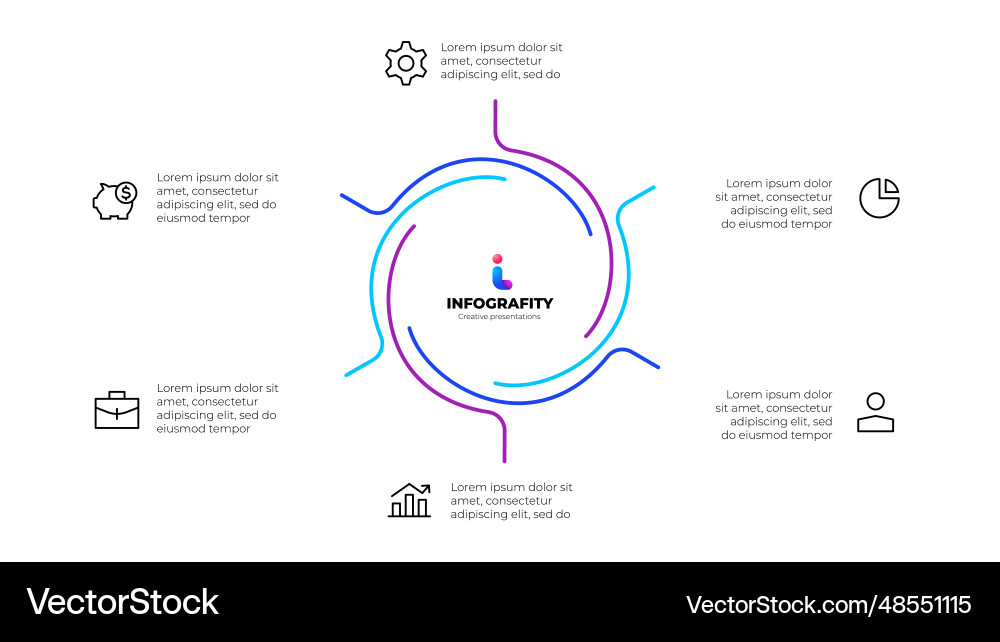 Outline abstract element for infographic template Outline abstract element for infographic template vector image