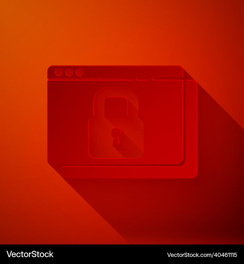 Paper cut secure your site with https ssl icon Paper cut secure your site with https ssl icon vector image