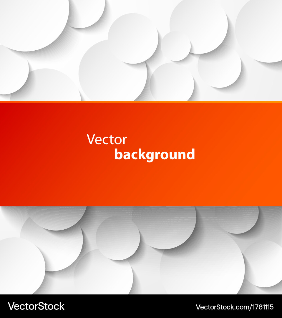 Red Paper Banner with Circle Pattern vector image