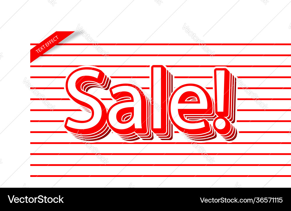 Script layer red 3d text effect or font Script layer red 3d text effect or font vector image