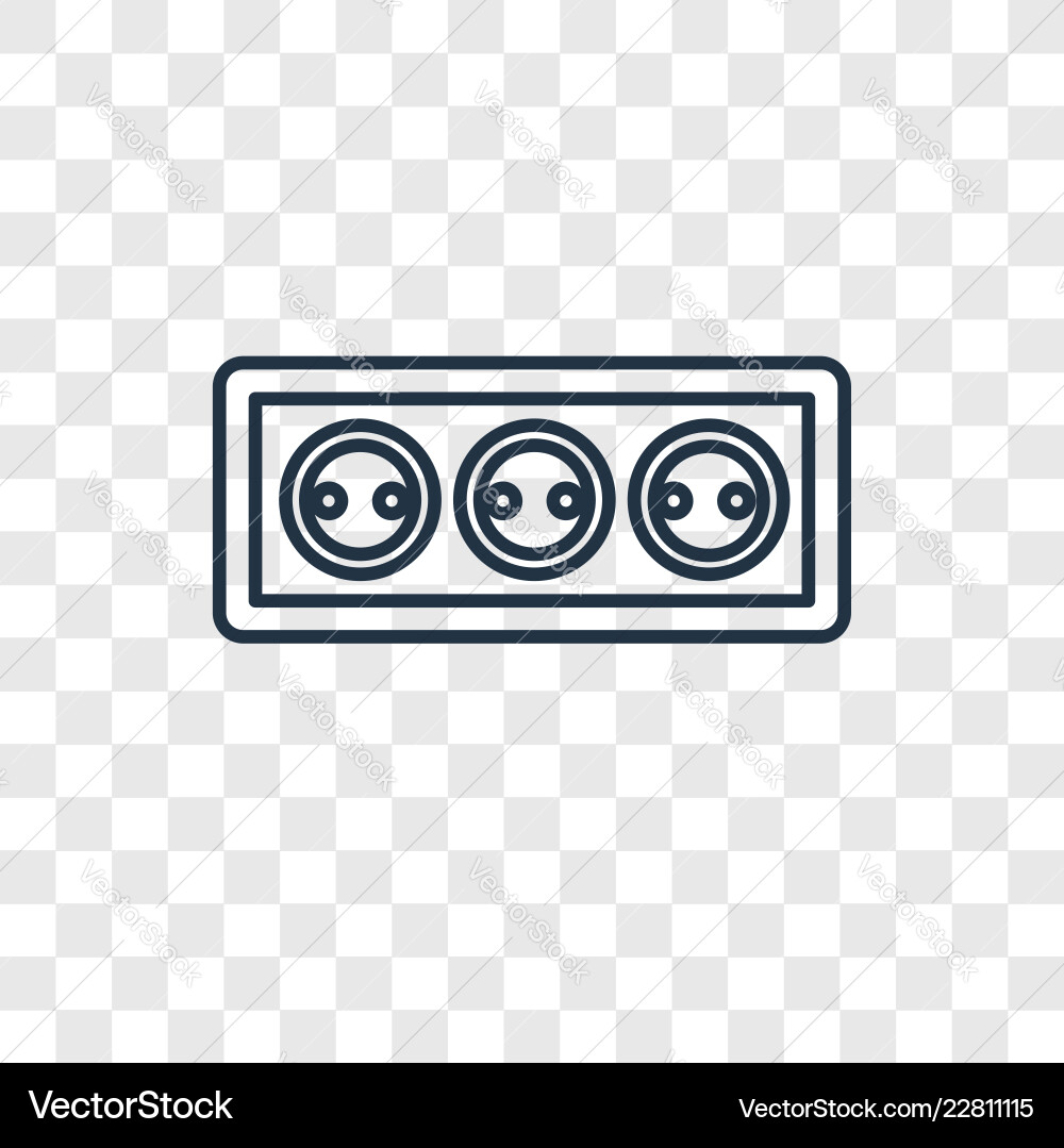 Socket concept linear icon isolated Socket concept linear icon isolated vector image