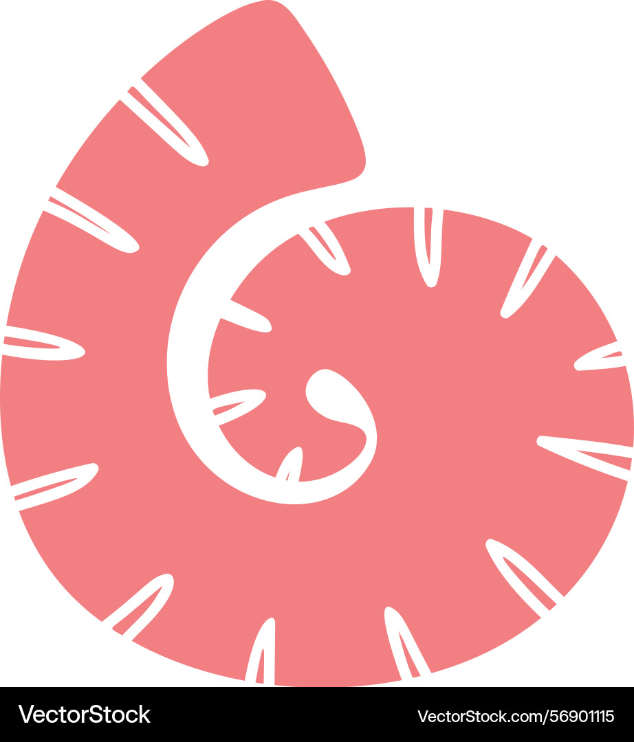 Underwater shell boho nautical element vector image
