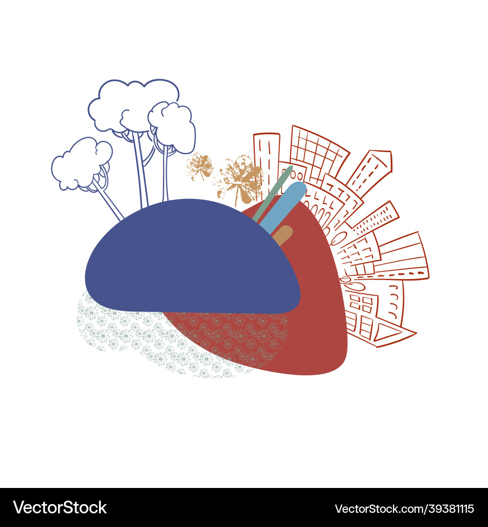 Urban city nature abstract design isolated Urban city nature abstract design isolated vector image