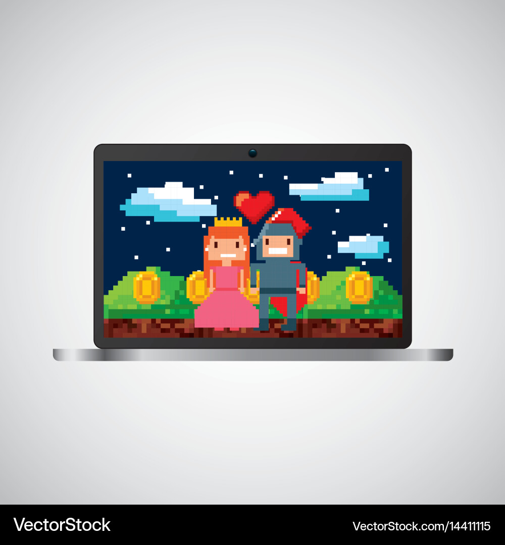 Videogame and computer design Vector Image