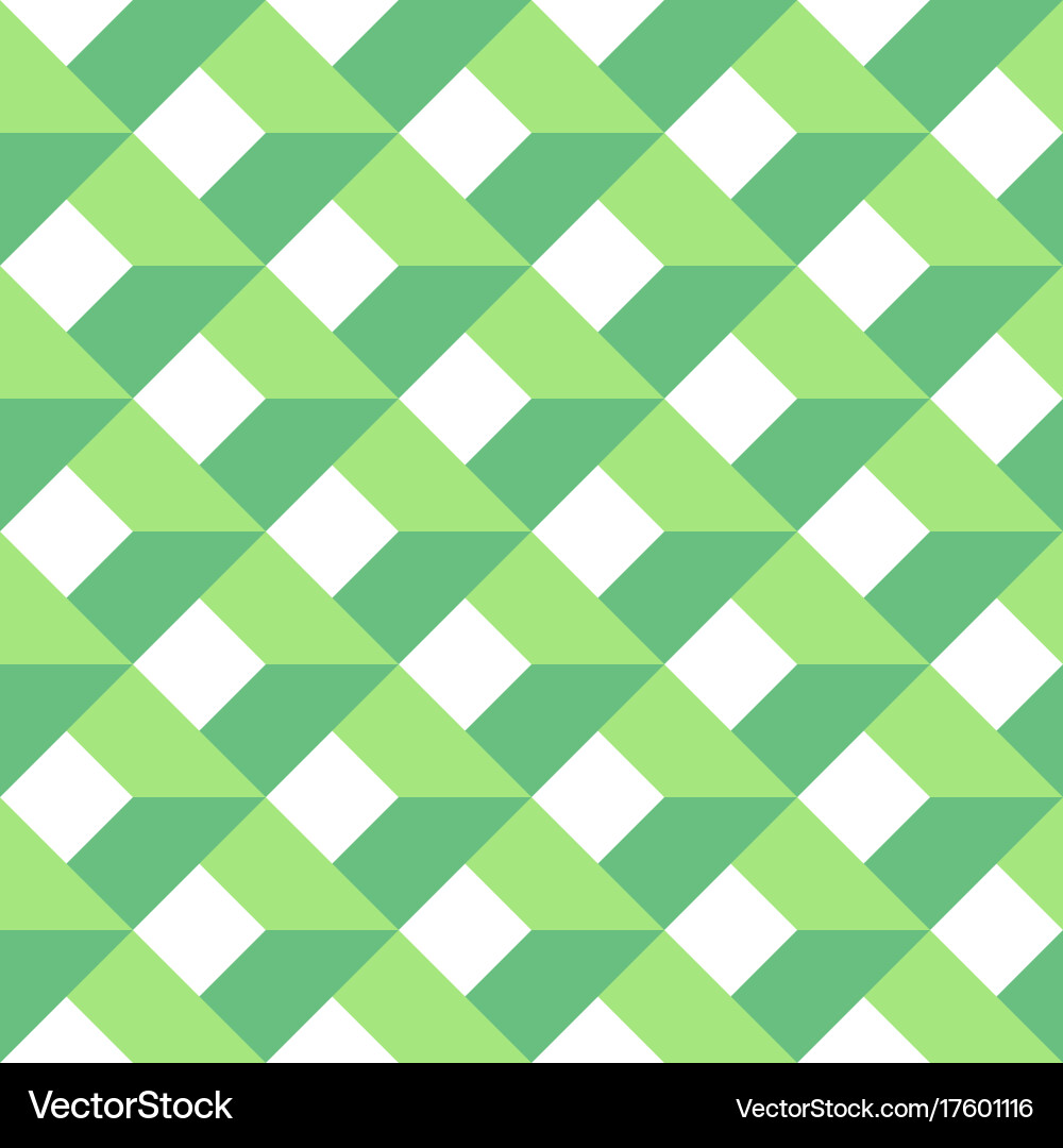 3d abstract seamless pattern green grid vector image