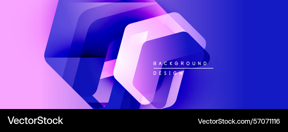 Abstract geometric shapes overlap creating Vector Image