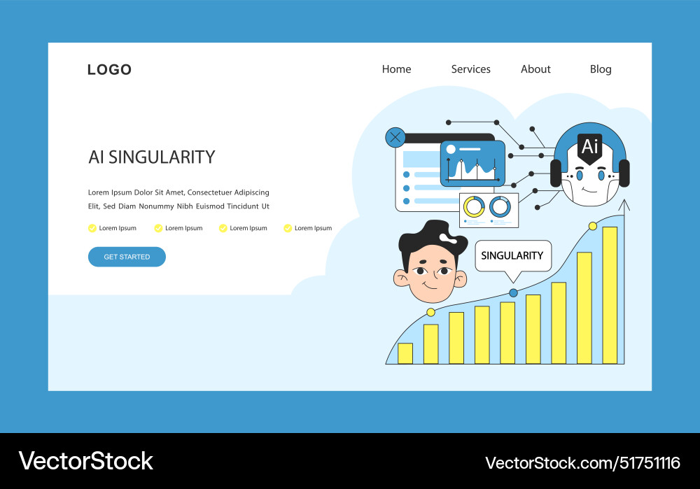 Ai ethics web or landing character user Ai ethics web or landing character user vector image