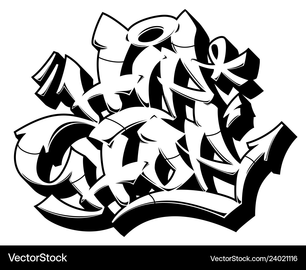 Bold Graffiti Word Art vector image