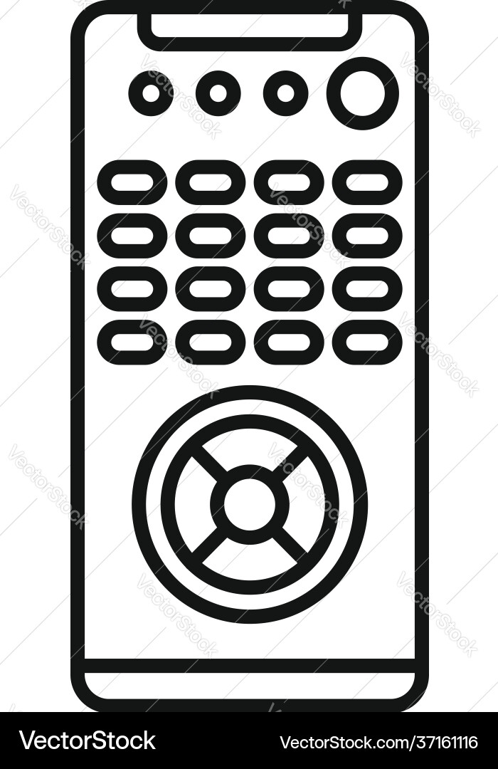 Button remote control icon outline style Button remote control icon outline style vector image