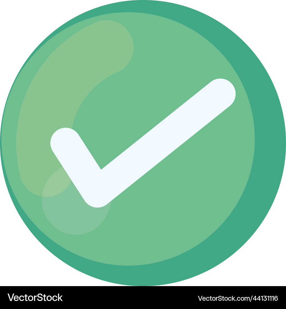 Check mark button vector image