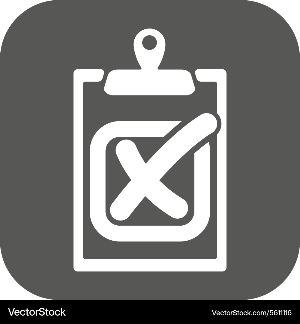 Checklist icon clipboard and failed task vector image