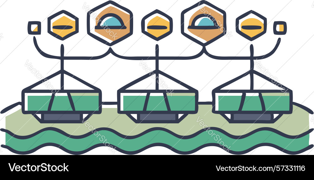Collaborative project progress business teamwork Vector Image