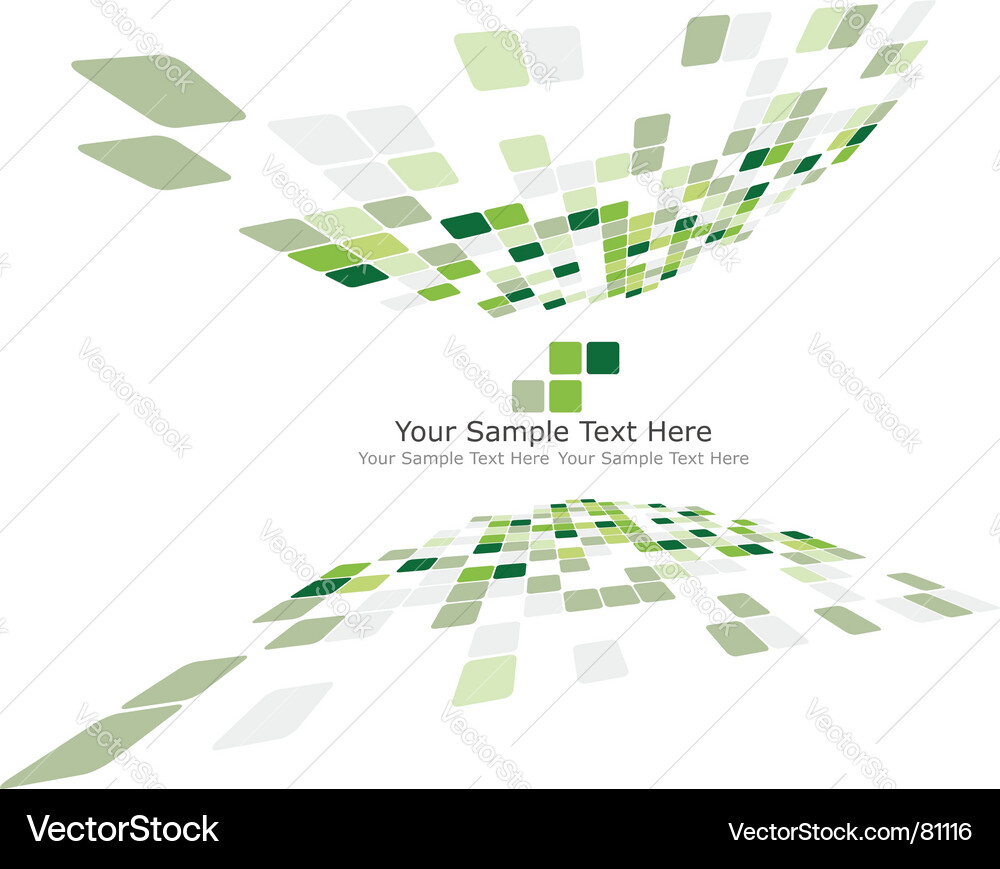 Geometric Green Checkered Pattern Vector Image