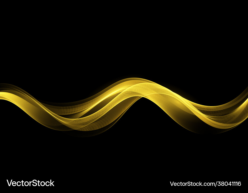 Golden abstract transparent light effect on black Golden abstract transparent light effect on black Vector Image