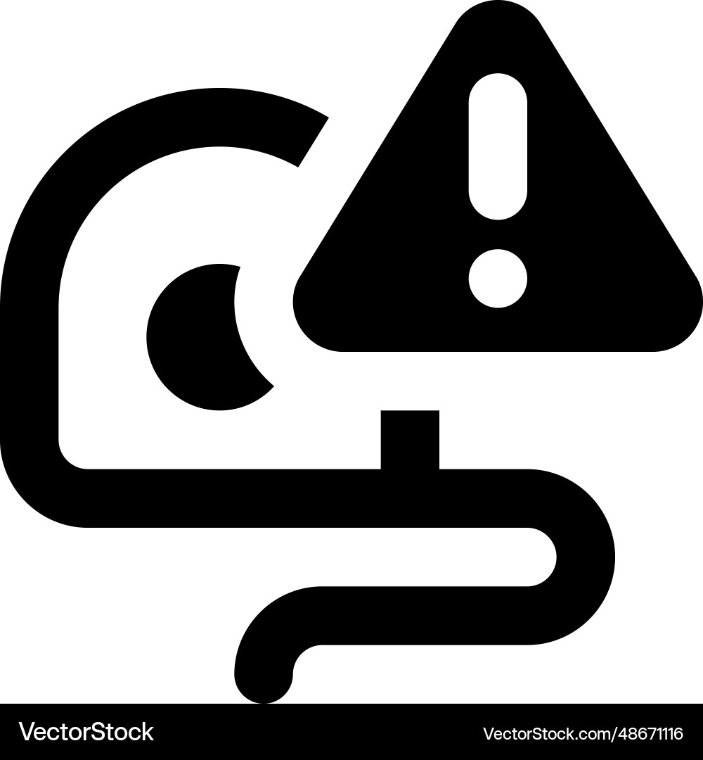 Guideline of warning given during measurement Vector Image