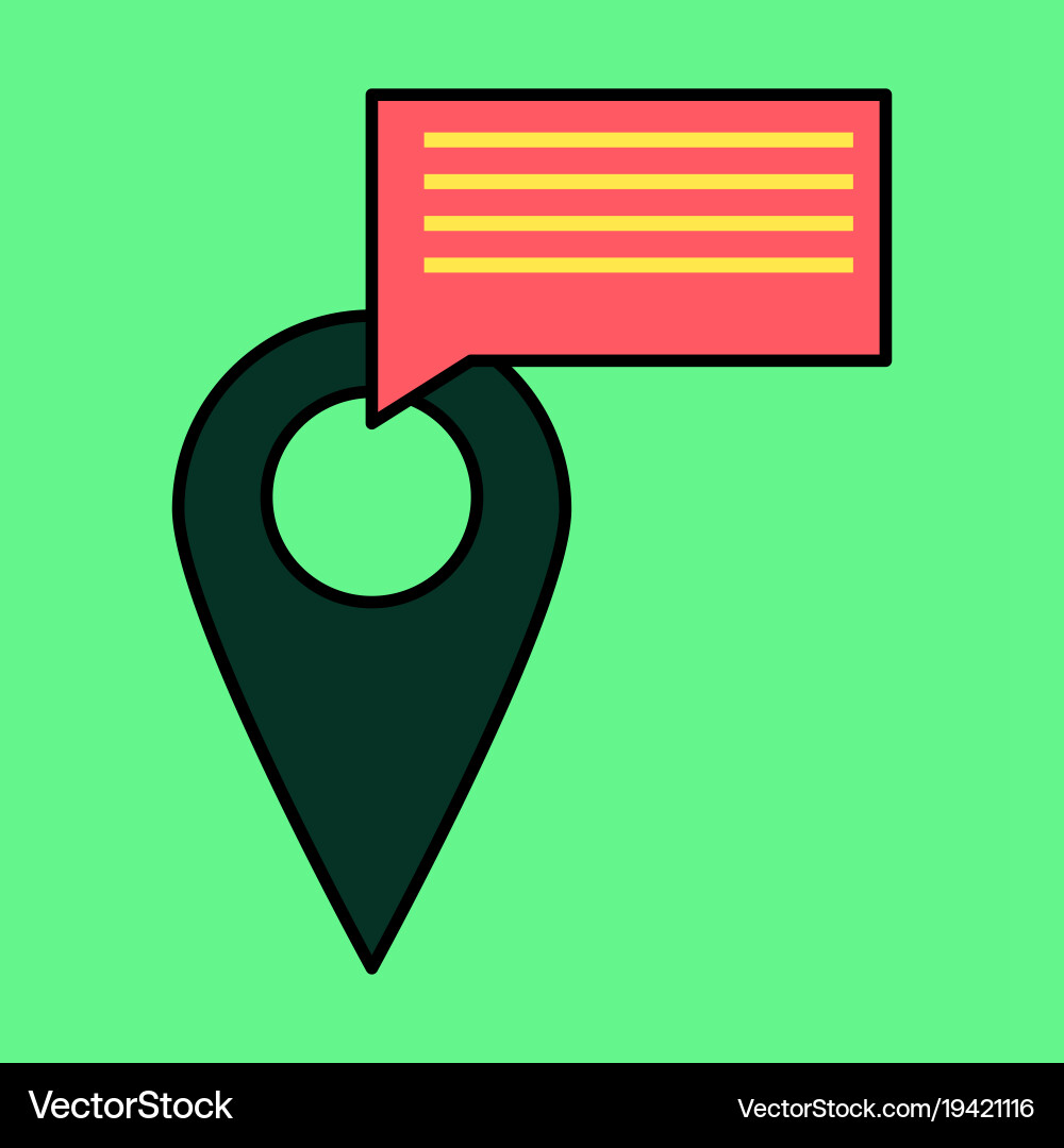 Navigation geolocation icon in flat design Vector Image
