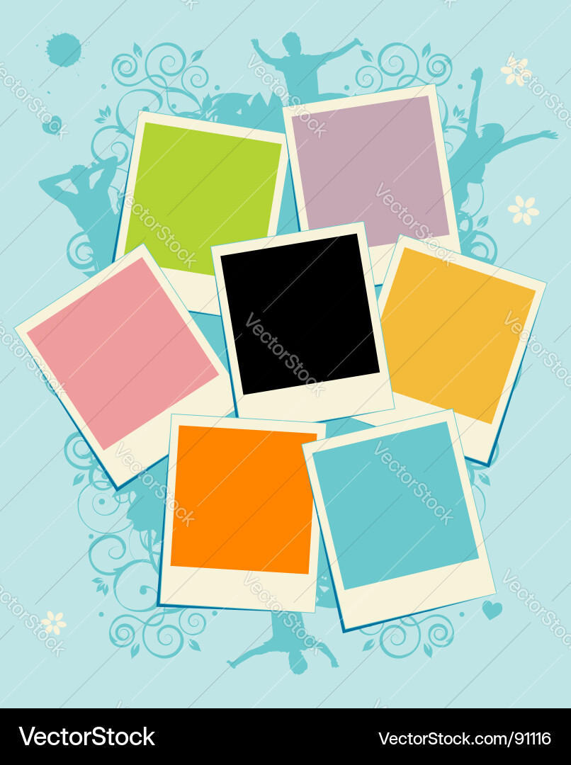 Polaroid Frame Template Vector Image