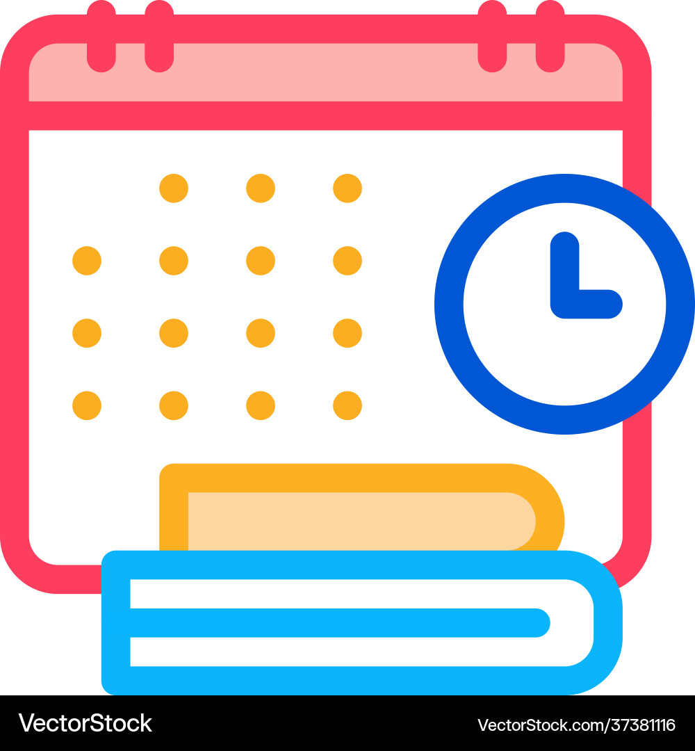 Schedule and daily routine administrator color Schedule and daily routine administrator color vector image