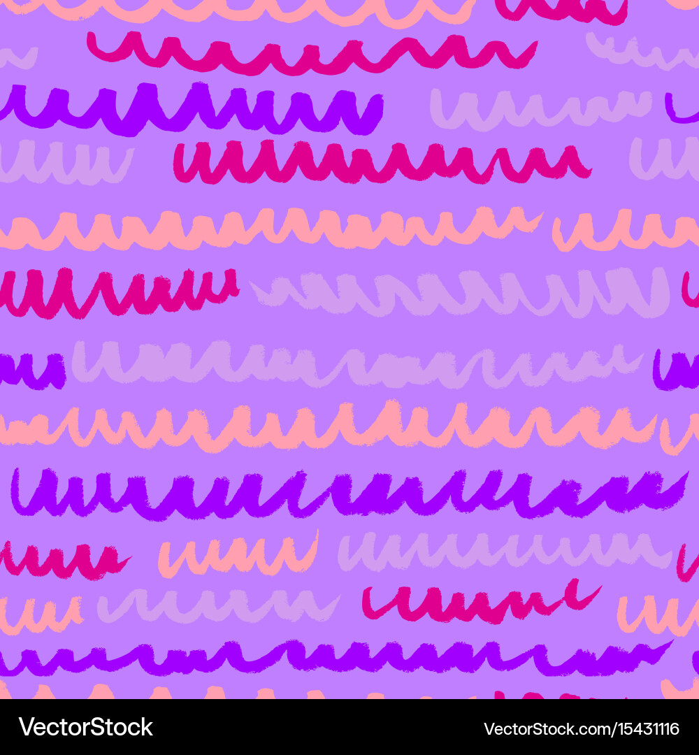 Seamless pattern with waves stripped artistic vector image
