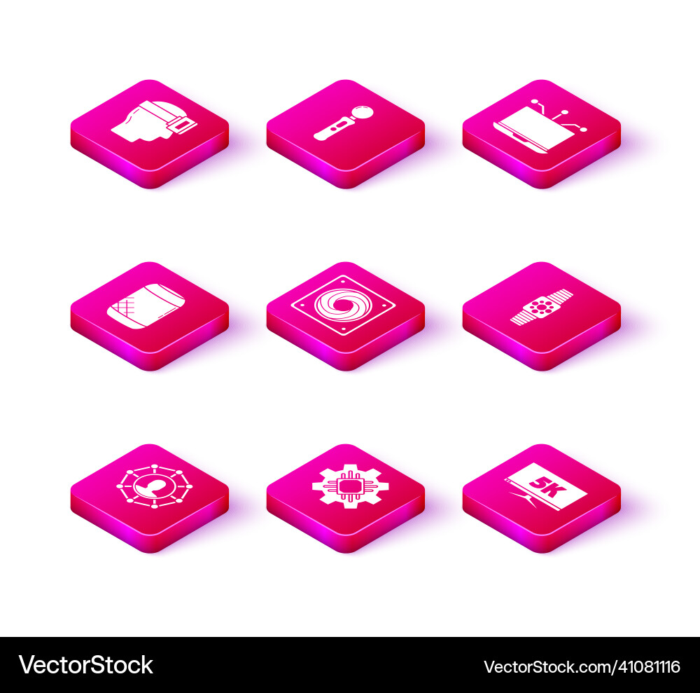 Set project team base processor voice assistant Set project team base processor voice assistant vector image