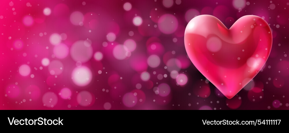 Abstract bokeh background with heart Vector Image